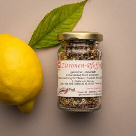 Zitronen Pfeffer gebrochen 50g, Glas