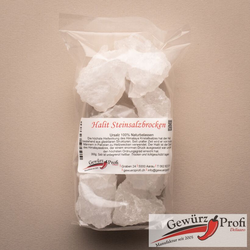 HAF® Weiße Halit Salzbrocken 1 Kg – Naturbelass Produktbild-Vorschau 1